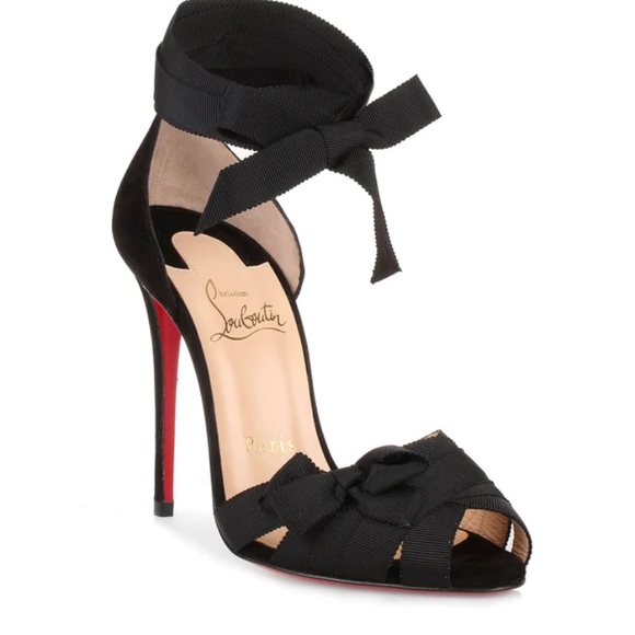 Christian Louboutin Shoes - CHRISTIAN LOUBOUTIN
Christeriva 100 black grosgrain sandal